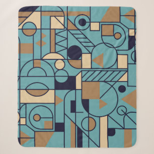Retro geometric Seamless background design. Modern Sherpa Blanket