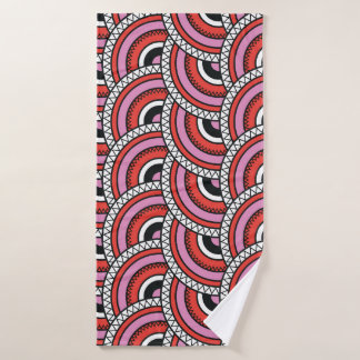 Retro Geometric Seamless Pattern Bath Towel