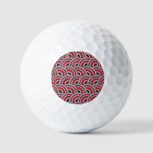 Retro Geometric Seamless Pattern Golf Balls
