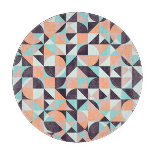 Retro geometric, seamless vintage background cutting board