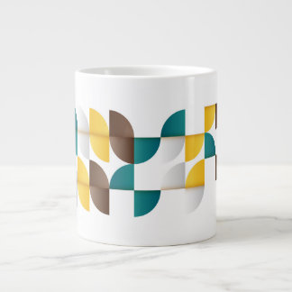 Retro Geometric Shapes Ceramic Mug
