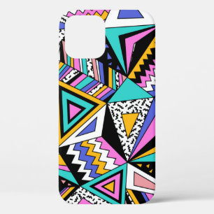 Retro Geometric Shapes: Colourful Vintage. iPhone 12 Case