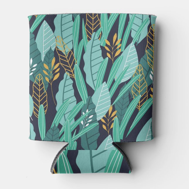 Retro Geometric Shapes Seamless Pattern Can Cooler (Front)