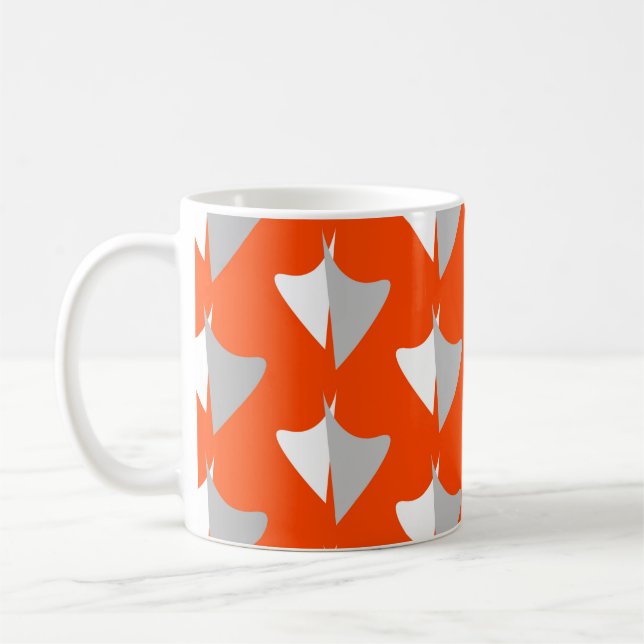 Retro geometric shapes with seamless patternabstra coffee mug (Left)