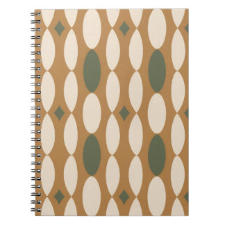 Retro Geometric Spiral Notebook