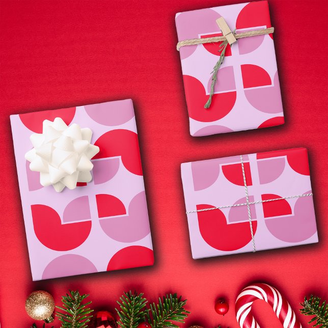 Retro Geometric Tulip Wrapping Gift Paper (Creator Uploaded)