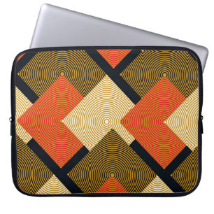Retro Geometrical Squares: Vintage Pattern. Laptop Sleeve