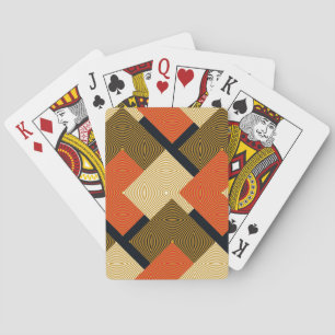 Retro Geometrical Squares: Vintage Pattern. Playing Cards
