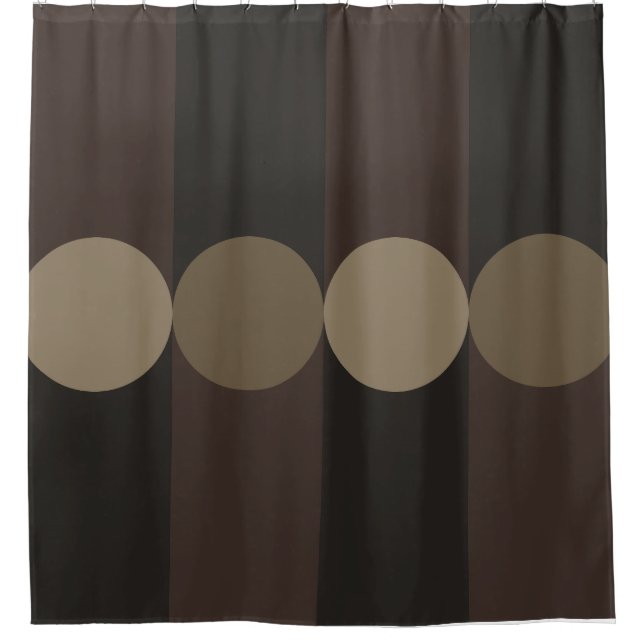 Retro Geometry Stripes Circles Black Gold (Front)