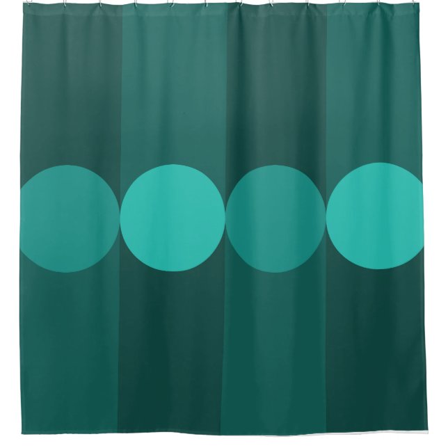 Retro Geometry Stripes Circles Teal (Front)