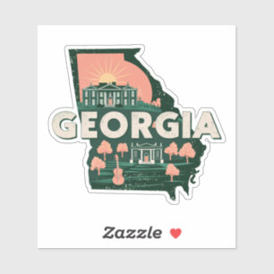 Retro Georgia Sticker