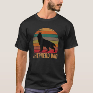 Retro German Shepherd Dad Dog Owner Pet Shepard Fa T-Shirt