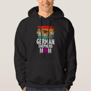 Retro German Shepherd Mom Dog Mother Pet Mom Hoodie