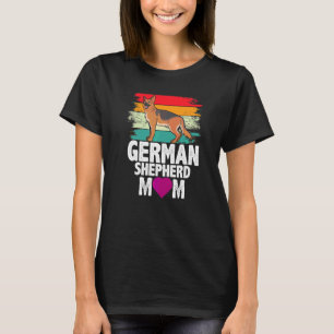 Retro German Shepherd Mom Dog Mother Pet Mom T-Shirt