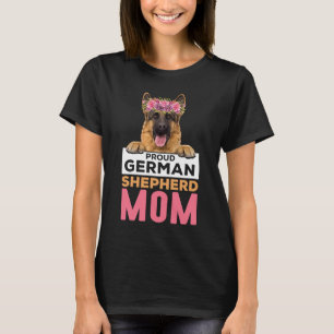Retro German Shepherd Mom  Dog Mother Pet Shepard  T-Shirt