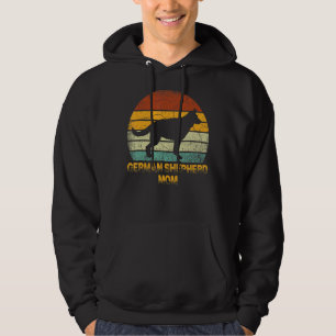 Retro German Shepherd Mom  Doxie Dog Owner Mother  Hoodie