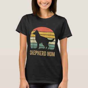 Retro German Shepherd Mom Gift Dog Mother Pet Shep T-Shirt