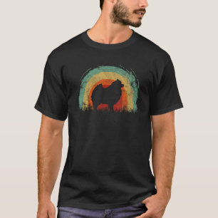 Retro German Spitz Vintage Rainbow Dog Men Women T-Shirt