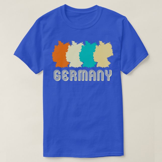 Retro Germany Map T-Shirt (Design Front)