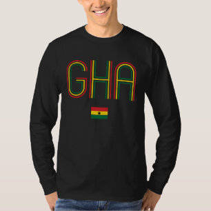 Retro Ghana Flag Ghanaian Pride Vintage Ghana T-Shirt