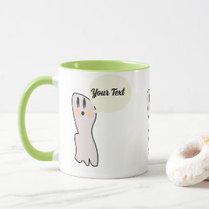 Retro Ghost Boo Name Message Halloween Mug