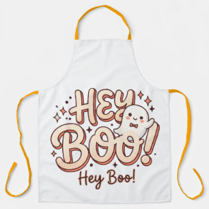 Retro Ghost "Hey Boo!" Halloween  Apron