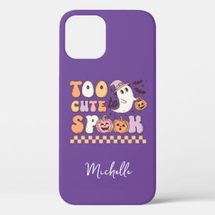 Retro Ghost Too Cute To Spook Halloween iPhone 12 Case