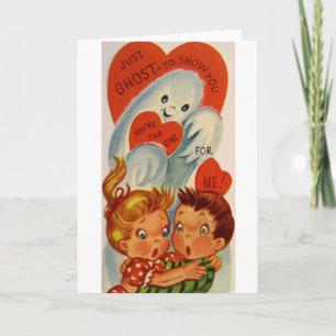 Retro Ghost Valentine's Day Card