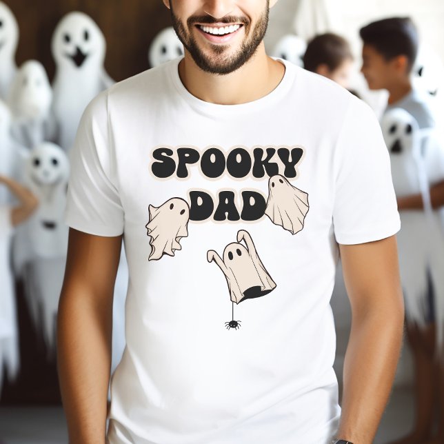 Retro Ghosts Spooky Dad Halloween T-Shirt (Creator Uploaded)