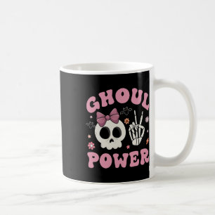 Retro Ghoul Power Halloween Girl Power Skull Toddl Coffee Mug