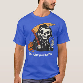 Retro Ghouls Just Wanna Have Fun Groovy Ghost Cute T-Shirt
