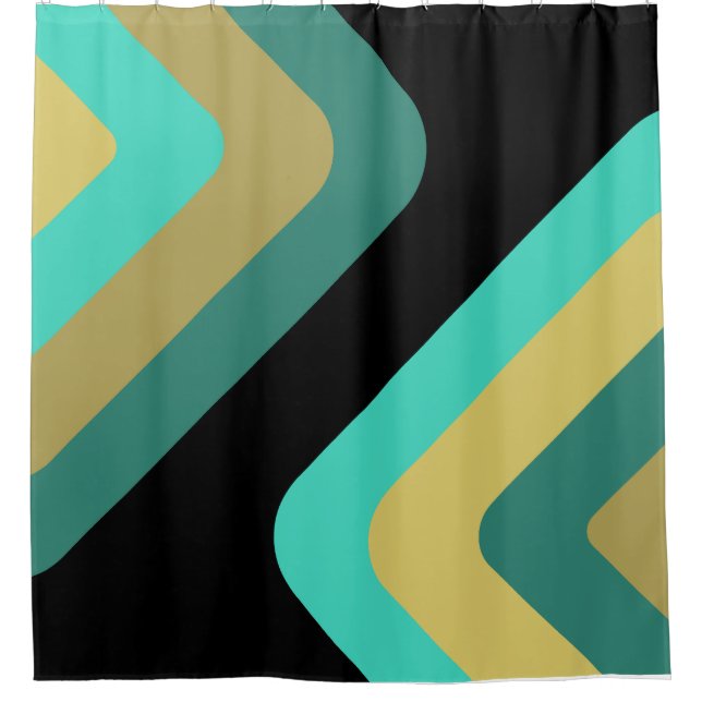 Retro Giant Diamonds Turquoise Gold (Front)