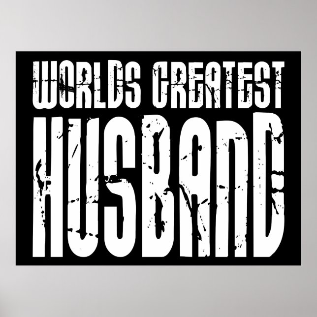 Retro Gifts for Husbands World's Greatest Husband Poster (Front)