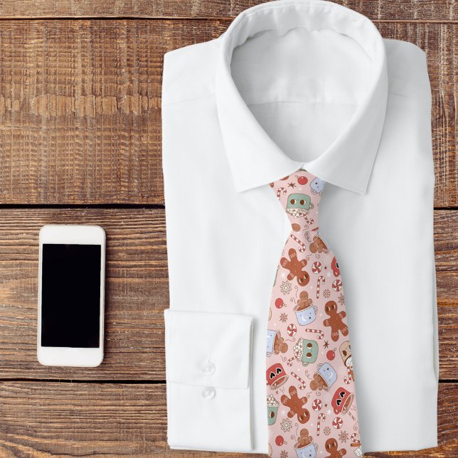 Retro Gingerbread Man Candy Cane Tie (Creator Uploaded)