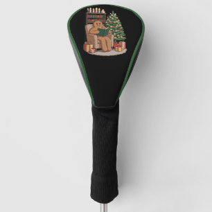 Retro Gingerbread Reading Books Christmas Teacher Golf Head Cover