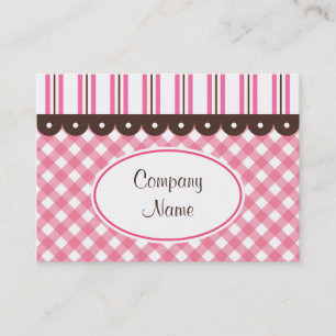 Retro Gingham Business Cards