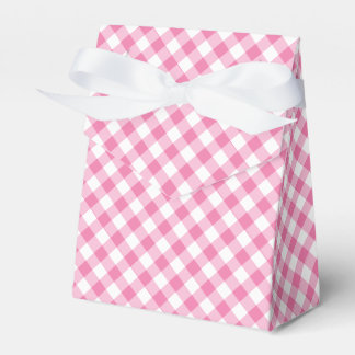 Retro Gingham Fuchsia Pink Favor Box