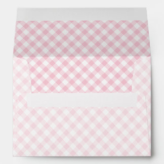 Retro Gingham Pink Envelope