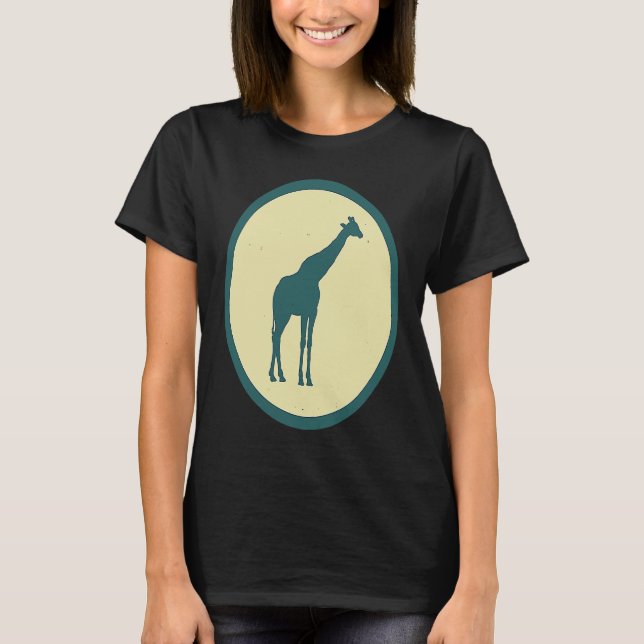 Retro Giraffe Vintage Wild Animal T-Shirt (Front)