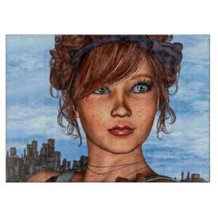 Retro Girl Cutting Board