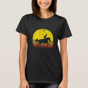 Retro Girl Riding Horse  Vintage Outfit Horses T-Shirt