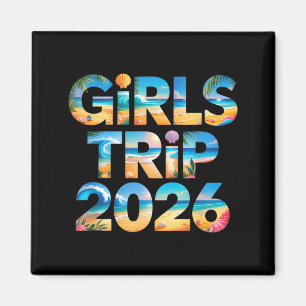 Retro girls trip 2026 besties vacation surf magnet