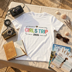 Retro Girls Trip 2026 Matching Vacation Tee