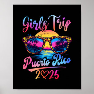 Retro Girls Trip Puerto Rico 2025 Weekend Summer V Poster