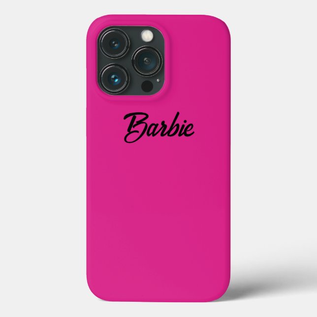 Retro Girly Fun Hot Pink Script Name Case-Mate iPhone Case (Back)