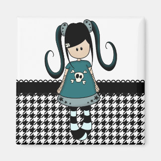 Retro Girly Rag Doll Magnet