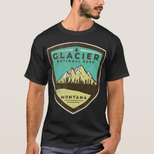 Retro Glacier National Park  Montana Mountains Bad T-Shirt