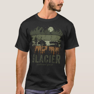 Retro Glacier National Park Us Vintage T-Shirt