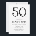 Retro Glam 50th Birthday Party Invitation<br><div class="desc">Retro Glam 50th Birthday Party Invitation. Easily personalize with your custom details.</div>