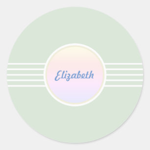 Retro Glam Mint Green and Opal Envelope Seals